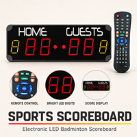 Tableau de score électronique LED pour badminton, affichage HOME/GUEST, pour entraînement scolaire