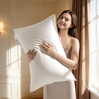 Oreiller en duvet d'oie, doux, enveloppe 100% coton, collection hôtel, 900+ puissance de rembourrage, oreiller de luxe en plumes pour lit