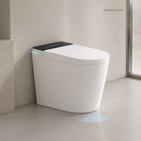 WC intelligent avec bidet intégré, siège chauffant, chasse d'eau automatique, buse autonettoyante et télécommande