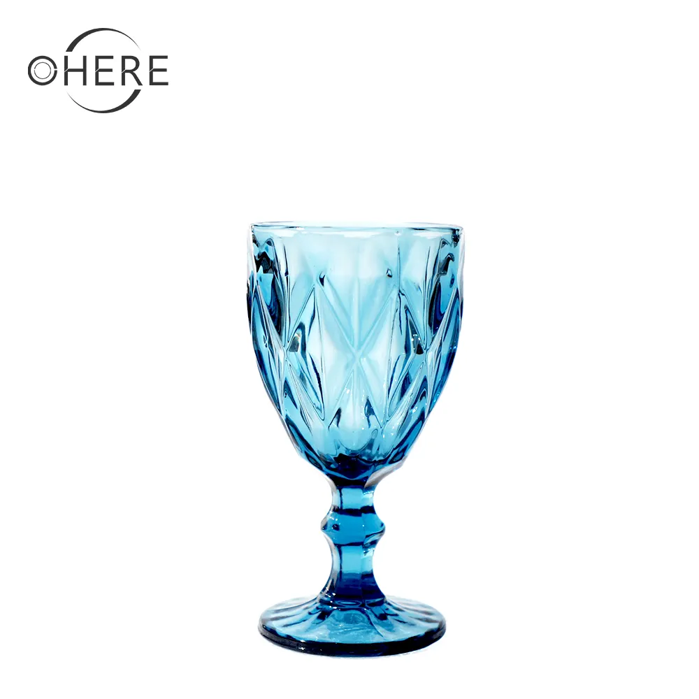 Verre d'eau vintage personnalisable de unités, décoratif à la main, verres à vin colorés, en porcelaine, vintage, verres bon marché