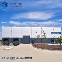 Taller de Estructura de Acero Prefabricada, Nave Industrial Duradera con Gran Espacio Libre para Producción y Almacenamiento