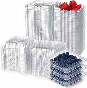 Contenedores Desechables de Plástico PP PET para Frutas, con Diseño de Orificios, para Tomate, Cereza, Arándano, Reciclables, Profesionales, al por Mayor - Product Image 1