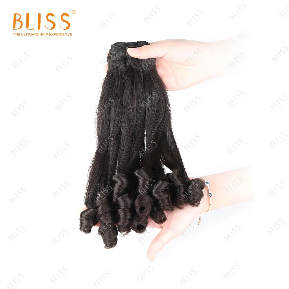 BLISS 10A funmi hair double drawn virgin cuticle aligned top grade unprocessed 100% pure virgin human hair bundle extension