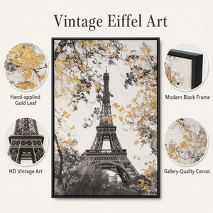 Toile murale personnalisée Tour Eiffel, impression d'art urbain de <span class=keywords><strong>Paris</strong></span> sur toile, tableau mural moderne de monument touristique pour la décoration du salon - Product Image 2