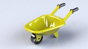 Carretilla de juguete de plástico al por mayor con una sola rueda delantera, estructura estable y asas de fácil agarre - Product Image 5