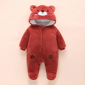 2023 tutina <span class=keywords><strong>invernale</strong></span> in velluto a grani di riso spessa tutina da neonato con chiusura a bottone calda tutina - Product Image 3