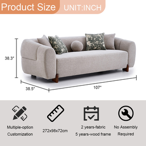 Divano Modulare a Forma di I di Alta Qualità, Seduta Profonda e Bassa, Moderno Set di Divani in Tessuto di Lusso per Soggiorno - Product Image 2
