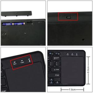 Clavier multimédia sans fil 2,4 GHz avec pavé tactile intégré de grande taille, clavier souris pour PC, Google Smart TV - Product Image 3