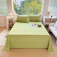 Tissu de drap de lit en polyester couleur unie, résistant aux plis, séchage rapide, textile pour hôtels et dortoirs, vente en gros directe usine
