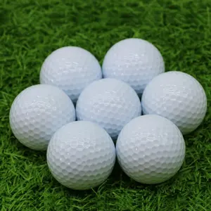 HOW TRUE High Quality Durable 2 Layers White Golf Gift Ball Synthetic Rubber Bulk Practice Golf Balls Driving Range Balls