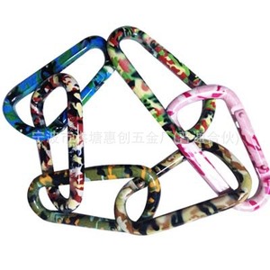 D Type 8Cm Aluminum Carabiner Digital Printing Outdoor Sports Use Durable - Product Image 1