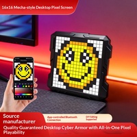 Écran LED intelligent couleur pleine gamme à pixels méca, lumière d'ambiance E-Sports à poser sur bureau, cadeau créatif DIY, directement de l'usine