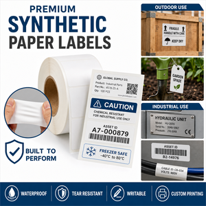 Etiquetas de Papel Sintético Personalizadas, Resistentes al Agua y al Aceite, Duraderas, para Barriles de Productos Químicos Industriales - Product Image 1