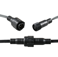 Conector de Cable Tipo T Impermeable IP67 para Exteriores, Carcasa de ABS de 3/4 Pines, Material de Contacto de Latón, 20AWG, USB, Pixel LED, Macho/Hembra
