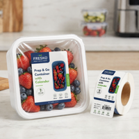 Autocollants d'emballage alimentaire personnalisés holographiques adhésifs recyclables écologiques