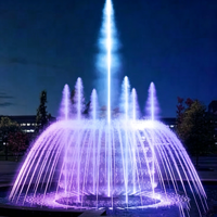 Fontaine musicale synchronisée de luxe en acier inoxydable pour extérieur, spectacle laser RGB LED, étanche IP68, spectacle d'eau dansante