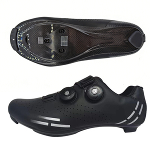Chaussures de vélo de route professionnelles personnalisées à semelle <span class=keywords><strong>large</strong></span> en fibre de carbone, légères, respirantes, unisexes, pour la course - Product Image 2