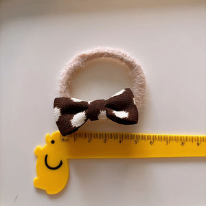 โบว์ผูกผมรูปโบว์สี<span class=keywords><strong>นม</strong></span>น่ารักๆแถบยางสำหรับเด็กห่วงรัดผมบันสำหรับนักเรียนแสนหวานและเครื่องประดับผม - Product Image 4