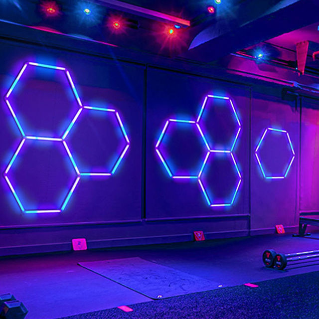 Rgb Hex Hexagonal Honeycomb Hexagon Led Lights Lamp Rgb Grid Work Light Garage Ceiling
