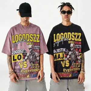 T-Shirt Oversize da <span class=keywords><strong>Uomo</strong></span> Personalizzate in Cotone 100% 300 Grammi con Lavaggio Acido, Stile Streetwear con Stampa Integrale dal Produttore - Product Image 3