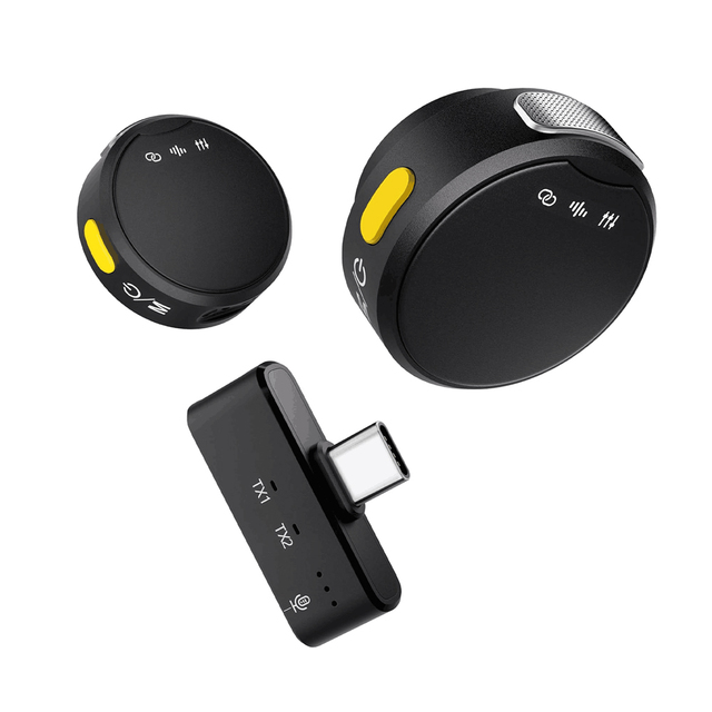 Wireless Lavalier Microphone for IPhone/Android/PC 16hrs Battery Life Mini Lapel Mic with Noise Cancellation for Gaming