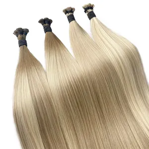 Direct Factory Wholesale Virgin Cuticle European Double Drawn Hair Micro Link Weft Hair Extensions