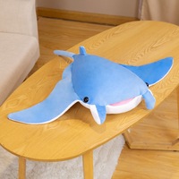 Nouvelle Peluche de Simulation Animaux Marins : Pieuvre, Tortue, Poisson-diable, Anneau Bleu - Coussin en Peluche avec Rembourrage en Coton PP