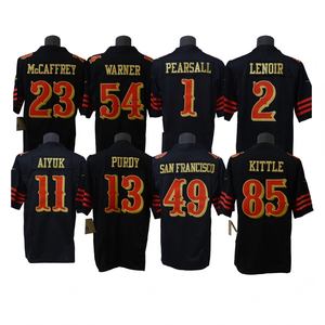 2025 Сан-Франциско, Трикотажная майка, новая сшитая Футбольная форма 54, Fred Warner 13, Brock Purdy 85 George Kittle, большие размеры - Product Image 1