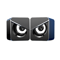Paire de haut-parleurs de jeu LED RGB à design Demon Eye 2.0 canaux - Audio de jeu compact pour PC de bureau pour les joueurs en gros