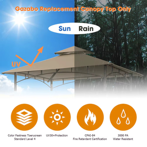 Chất lượng cao BBQ 5x8ft tùy chỉnh ngoài trời Sun <span class=keywords><strong>Shade</strong></span> nơi trú ẩn Vườn nướng không thấm nước gazebo thay thế tán hàng đầu - Product Image 3