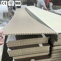 Panel de Pared de PVC Impermeable, Material de Madera y Bambú, Diseño Moderno para Hoteles y Uso Doméstico