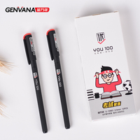 Stylos gel GENVANA en gros, encre noire, grip en caoutchouc, pointe aiguille 0,5 mm, pour examens, école, bureau
