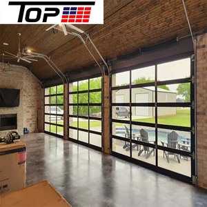 Porte de garage double vitrage 16x7 avec porte piétonne intégrée, prolonge la durée de vie du moteur - Product Image 3