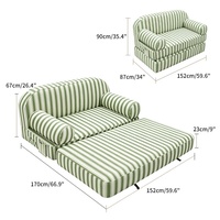 Da Niu - Cama Flotante Inflable de PVC con Doble Cubierta de Tela, Sofá Cama Plegable de Doble Uso, Nuevo Modelo
