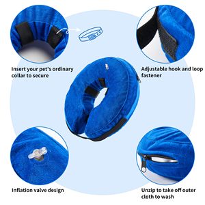 Collarín Inflable de Tela Suave para Mascotas, con Cintas, Ecológico, para Calmar Perros y Gatos, Venta al Por Mayor - Product Image 5
