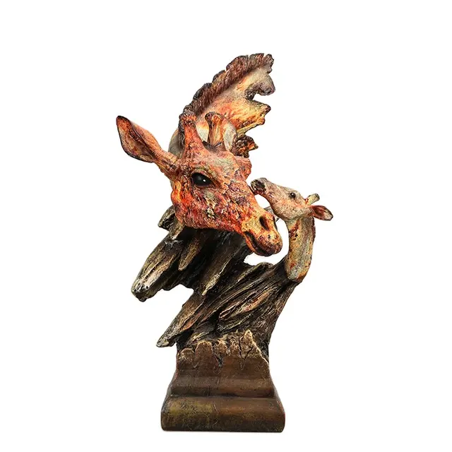 2021 aktuelle Hirsch Modellierung Harz Handwerk Skulptur Weihnachts geschenk gekennzeichnet Tier Thema Statue Handwerk für die Heim dekoration