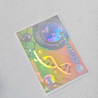 Autocollants et étiquettes réutilisables en PET holographiques 3D multicolores personnalisés et tendance pour vêtements, emballages, bougies et artisanat
