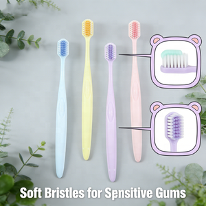Vente directe d'usine, brosse à dents en plastique pour adultes, poils haute densité, couleur unie, simple, brosse à dents professionnelle pour l'hygiène bucco-dentaire - Product Image 1