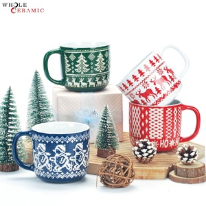 Venta al por mayor <span class=keywords><strong>de</strong></span> cerámica personalizada serigrafiada pintada a mano árbol <span class=keywords><strong>de</strong></span> Navidad y serie <span class=keywords><strong>Reno</strong></span> uso en el hogar y la Oficina regalos <span class=keywords><strong>de</strong></span> navidad - Product Image 1