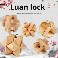 Jouet éducatif en bois pour enfants très vendu, blocs de verrouillage, 7 pièces, mini cubes de verrouillage pour les enfants de 5 à 7 ans