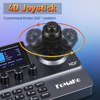 Controlador de Cámara PTZ FoMaKo NDI con Pantalla LCD de 3 Pulgadas, Teclado con Joystick 4D para Transmisiones en Vivo de Iglesias (Licencia NDI Incluida) KC606N
