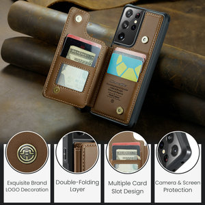Caseme เคสหนังฝาหลังแบบฝาพับแม่เหล็ก, สำหรับ Samsung S23 22 21 FE Note 20 <span class=keywords><strong>10</strong></span> <span class=keywords><strong>Plus</strong></span> เคสกันกระแทกสำหรับ Samsung S23 FE - Product Image 3