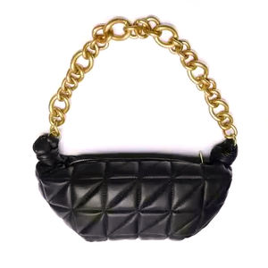 Nuevo diseño de moda tendencia naranja cinturón acolchado acrílico cadena Mini hombro mujer bolso hecho a mano - Product Image 3