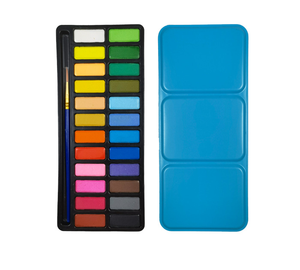 Set de Pintura de <span class=keywords><strong>Acuarela</strong></span> Portátil para Viaje, 24 Colores Vibrantes con Paleta de Mezcla y Pincel para Dibujo Artístico y Bocetos - Product Image 4