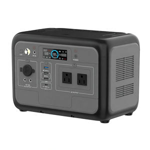 เครื่องกำเนิดไฟฟ้าพลังงานแสงอาทิตย์ 800W พร้อมตัวควบคุม MPPT ความจุ 500Wh คลื่นไซน์บริสุทธิ์ ช่องเสียบจุดบุหรี่สำหรับชาร์จในรถยนต์ 12-24V/120V/220V สถานีสำรองไฟ - Product Image 1
