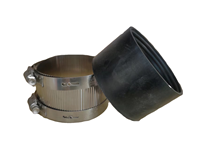 Raccord flexible sans moyeu en acier inoxydable 304 poli certifié UPC NSF, avec connectivité à bride EPDM/caoutchouc pour tuyaux moulés de 1,5 à 12 pouces