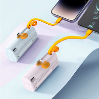 Neue Produkte Mini-Endstück-Ladegerät Powerbank Tragbares Ladegerät LED-Digitalanzeige 4500mAh Power Bank mit Kabel