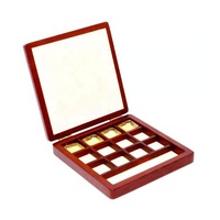 Boîte en bois d'acajou massif, coffret d'emballage de luxe en bois pour chocolat, date