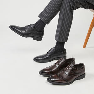 Chaussures Oxford en cuir de vachette de style italien, fabriquées à la main, de qualité supérieure, prix d'usine, vente en gros, chaussures formelles de luxe haut de gamme, vente chaude - Product Image 3