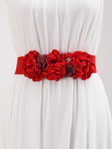 Vente en gros Europe et Amérique <span class=keywords><strong>Ceinture</strong></span> de luxe à fleurs <span class=keywords><strong>pour</strong></span> femmes <span class=keywords><strong>Ceinture</strong></span> élastique <span class=keywords><strong>pour</strong></span> dames Ceintures en tissu - Product Image 6